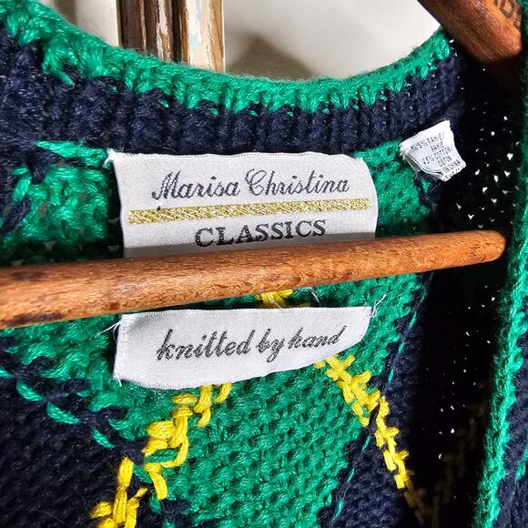 Vintage Marisa Christina Hand Knitted Sweater Vest Ladies Size Small - Picture 4 of 11